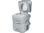 Wc Da Campeggio Costway 20L+12L Con Serbatoio Di Scarico Rimovibile Grigio