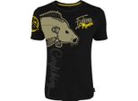 Hotspot Design Fishing Mania Carpfishing, L, Nero-Giallo, T-Shirt, 010000503