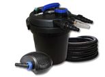 Set Completo Sunsun: Filtro A Pressione Per Laghetti CPF-180 Fino A 6000 L Con Chiarificatore UV-C Da 11 Watt, Pompa Per Laghetti CTF-6000 Supereco 6000L/H 40W, Tubo Per Laghetti Da 25M 25 Mm (1")"