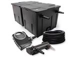 Set Completo Sunsun: Filtro Per Laghetti CBF-350B Fino A 60000 L Come Filtro A Flusso Continuo, Pompa Per Laghetti NEO7000 Supereco 7000L/H 50W, Chiarificatore Per Laghetti CUV-318 Con Chiarificatore Uvc 18W, Tubo Per Laghetti 25M 25 Mm