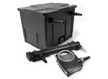Set Completo Sunsun: Filtro Per Laghetti CBF-350 Fino A 12000 L Come Filtro A Flusso Continuo, Pompa Per Laghetti NEO10000 Supereco 10000L/H 80W, Chiarificatore Per Laghetti CUV-636 Con Chiarificatore Uvc 36W