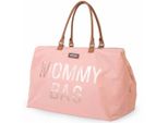 Childhome Borsa Mamma Grande Nero Oro, Colore:Rosa