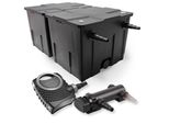 Set Completo Sunsun: Filtro Per Laghetti CBF-350B Fino A 60000 L Come Filtro A Flusso Continuo, Pompa Per Laghetti NEO7000 Supereco 7000L/H 50W, Chiarificatore Per Laghetti CUV-318 Con Chiarificatore Uvc 18W