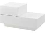 Comodino Con 2 Cassetti Comodino 38X70X35Cm Cassettiera Tavolino Cassetto Tavolo Bianco Opaco [It.Casa]