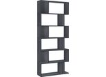 Libreria Scaffale A 6 Livelli 192 X 80 X 24 Cm Divisorio Per Ambienti Scaffale In Piedi 8 Kg Per Ripiano Scaffale Alto Scaffale Per Archivi Ufficio Grigio Scuro [It.Casa]