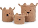 Childhome Cestino Portaoggetti Teddy 40X40X40 Cm Beige