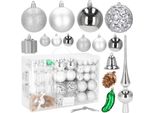 Bubles Di Natale Bubles Per Albero Di Natale Bubles Per Albero Di Natale In Pizzo 100 Pezzi Decorazione - Argento