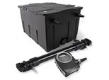 Set Completo Sunsun: Filtro Per Laghetti CBF-550 Fino A 60000 L Come Filtro A Flusso Continuo, Pompa Per Laghetti NEO10000 Supereco 10000L/H 80W, Chiarificatore Per Laghetti CUV-672 Con Chiarificatore Uvc 72W