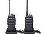 Trasmettitore Retevis RT617, Set Radio Ricetrasmittente, 16 Canali, 1200 Mah, Vox, Microfono Amagnetico, Radio Pmr Ricetrasmittente Senza Licenza Per Scuole, Cantieri, Supermercati, Sicurezza (1 Coppia, Nero)