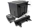 Set Completo Wiltec: Filtro Per Laghetti CBF-350 Fino A 12000 Litri Come Filtro A Flusso Continuo, Pompa Per Laghetti NEO10000 Supereco 10000L/H 80W, Chiarificatore Per Laghetti CUV-224 Con Chiarificatore Uvc 24W