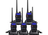 Retevis RT5R Trasmettitore A Doppia Banda, Radio Amatoriale A Lungo Raggio, Radio Ricaricabile Usb Da 2M/70Cm, Radio Fm Portatile, Radio A 128 Canali Per Radio Per Sicurezza, Affari, Assistenza Di Emergenza, Soccorso (Nero, 5 Pezzi)