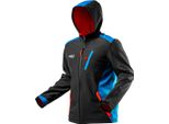 Neo Tools Softshell Jacket Hd+ - Giacca Antivento - Softshell Impermeabile Con Cappuccio - Nero E Blu - Taglia M