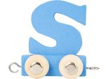 Small Foot Design 10369 'Lettera Treno Colorata' Lettera S In Legno, Blu (1 Pezzo)