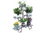 Wisfor Portafiori In Metallo Con 4 Livelli, Scaffale Per Piante Gradini Per Piante Scaffale Per Fiori Balcone Da Giardino Soggiorno