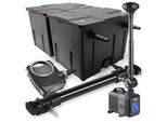 Set Completo Sunsun: Filtro Per Laghetti CBF-350B Fino A 60000L Sistema Di Filtraggio Per Laghetti A Flusso Continuo, Pompa Per Laghetti NEO10000 10000L/H 80W, Chiarificatore Per Laghetti CUV-672 Chiarificatore Uvc Con 72W, Pompa Per Fontane CTP-5003 5000L/H 30W