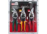 Ks Tools Set Di Cesoie Per Lamiera A Leva, 3 Pezzi - 118.0050