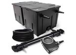 Set Completo Sunsun: Filtro Per Laghetti CBF-350B Fino A 60000 L Come Filtro A Flusso Continuo, Pompa Per Laghetti NEO10000 Supereco 10000L/H 80W, Chiarificatore Per Laghetti CUV-672 Con Chiarificatore Uvc Da 72W, Tubo Per Laghetti Da 25M 25Mm