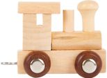 Small Foot Design 7486 Trenino Delle Lettere In Legno, Locomotiva Con Gancio, Naturale (1 Pezzo)