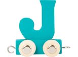 Small Foot Design 10360 Lettera J Colorata In Legno, Turchese (1 Pezzo)