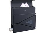 Cassetta Per Le Lettere SchöNburg 37X37X11Cm Cassetta Postale Con Tubo Portagiornali Cassetta Per Le Lettere A Muro Chiusura A Chiave Con 2 Chiavi Acciaio Antracite
