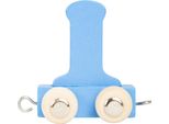 Small Foot Design 10359 'Lettera Treno Colorata' Lettera I In Legno, Blu (1 Pezzo)