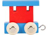 Small Foot Design 10348 Treno Delle Lettere, Vagone In Legno Colorato, Blu/Rosso (1 Pezzo)