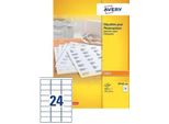 Avery DP167-100, Bianco, Rettangolo, 105 X 37 Mm, A4, Universale, Carta
