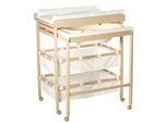 Roba Baby Pool Fasciatoio Da Bagno, Fasciatoio Allungabile Con Vasca Da Bagno, Legno Naturale, Rivestimento Bianco