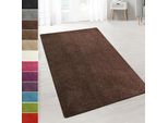 Tappeto Shaggy A Pelo Alto Marrone 160 X 230 Cm