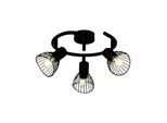 Brilliant Lampe Elhi Spotspirale 3Flg Schwarz 3X D45, E14, 40W, Geeignet FüR Tropfenlampen (Nicht Enthalten) KöPfe Schwenkbar