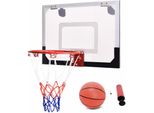 Basketballkorb Basketball-Set Backboard Basketball Basketballboard Basketballbrett Basketballring mit Ring und Netz fuer Buero Spiel Kinder - Costway