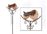 Pluviometro A Spina 23301 In Metallo Con Gufi 125 Cm Spina Da Giardino Gufo
