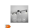 Led Deckenleuchte, Matt-Schwarz, 4Xled/Gu10/2,9W