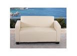 Modular 2Er Sofa Couch Moncalieri Loungesofa Kunstleder 136Cm ~ Creme