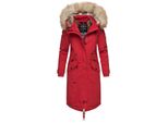 Navahoo Damen Designer Langer Wintermantel Parka Mit Kunstfell-Kapuze Kin-Joo