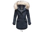 Navahoo Damen Wintermantel Parka Mit Abnehmbarem Kunstfell Lady Like