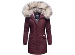 Navahoo Damen Stylischer Wintermantel Winterparka Mit Kunstfell-Kapuze Cristal