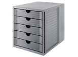 Han 14508-18 Cassettiera Systembox Karma - A4/C4, 5 Cassetti Chiusi, Eco-Grigio