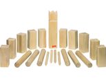 Goki 15166 Gioco Vichingo Kubb, In Sacchetto Di Cotone, Naturale (1 Pezzo)