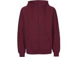 Neutral O63301 | Giacca Con Cappuccio Con Zip Da Uomo / 100% Cotone Equosolidale - Colore: Bordeaux - Taglia: Xxl