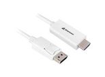 Adapterkabel Displayport 1.2 > Hdmi 4K Weiß, 1 Meter