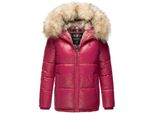 Navahoo Damen Winterjacke Warm GefüTterte Steppjacke Mit Kunstfellkapuze Tikunaa