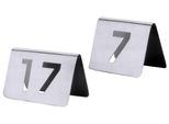 Targhetta Numerica Da Tavolo Con Numeri Da 73 A 84 Con Cifre Perforate, In Acciaio Inossidabile 18/10, Altamente Lucidato, Spessore Del Materiale: 0,9 Mm, Superficie 7,5 X 5,5 Cm (*Larghezza Diversa 6,5 Cm Fino Al N. 9, **Larghezza Delle Cifre A Tre Cifre 9 Cm), Qualità Pesante; Confezione