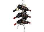 Portabottiglie Da Vino, Portabottiglie Da Vino, Acciaio Inox, Altezza 57 Cm