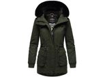 Navahoo Damen Sportlicher Wintermantel Baumwoll-Parka Mit Kapuze Olessaa