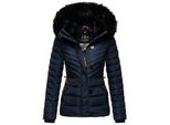 Navahoo Damen Winterjacke Warm GefüTterte Steppjacke Mit Kunstfell-Kapuze Wisteriaa