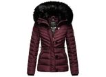 Navahoo Damen Winterjacke Warm GefüTterte Steppjacke Mit Kunstfell-Kapuze Wisteriaa