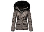 Navahoo Damen Winterjacke Warm GefüTterte Steppjacke Mit Kunstfell-Kapuze Wisteriaa