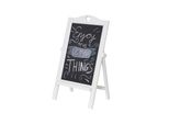 Werbetafel MCW-E51, Aufsteller Kreidetafel Kundenstopper Dekotafel, 66X39X33Cm ~ Weiß Lackiert