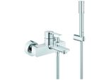 Grohe Eh-Wannenbatterie Lineare 33850 Wandmontage Mit Brausegarnitur Chrom, 33850001 33850001